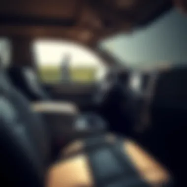 Luxurious Interior of the 2015 Ram Laramie Limited Interior shot featuring the luxurious upholstery and advanced dashboard of the 2015 Ram Laramie Limited.