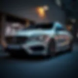 Sleek exterior of the 2016 Mercedes CLA 45 showcasing its bold lines