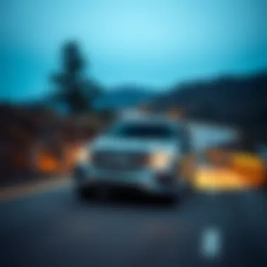 2017 Mercedes GLK driving on a scenic road highlighting its performance