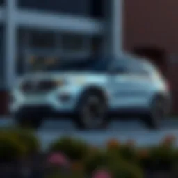 Exterior view of the 2022 Ford Explorer XLT showcasing its sleek design