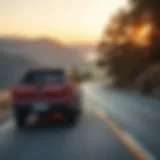 2022 Ranger in motion on a scenic road