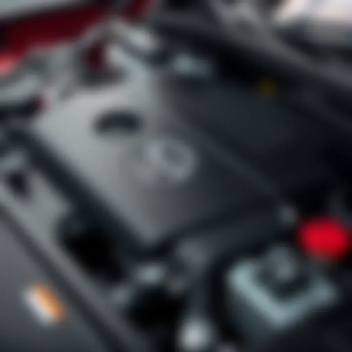 Engine Design Features of the 2015 Mazda 3 Close-up view of the 2015 Mazda 3 engine showcasing its design and components