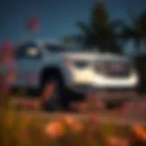 Sleek exterior design of the 2017 GMC Acadia