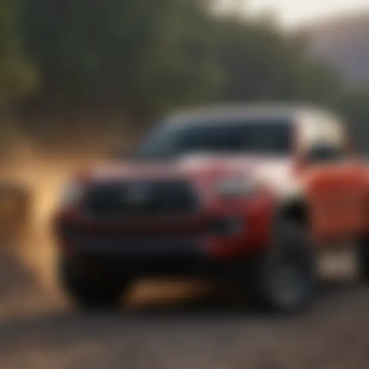 Close-up of the safety features including airbags and stability control in the 2018 Toyota Tacoma 2WD.