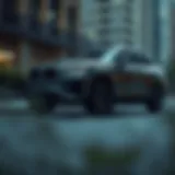 A sleek city SUV parked in an urban environment showcasing modern design.
