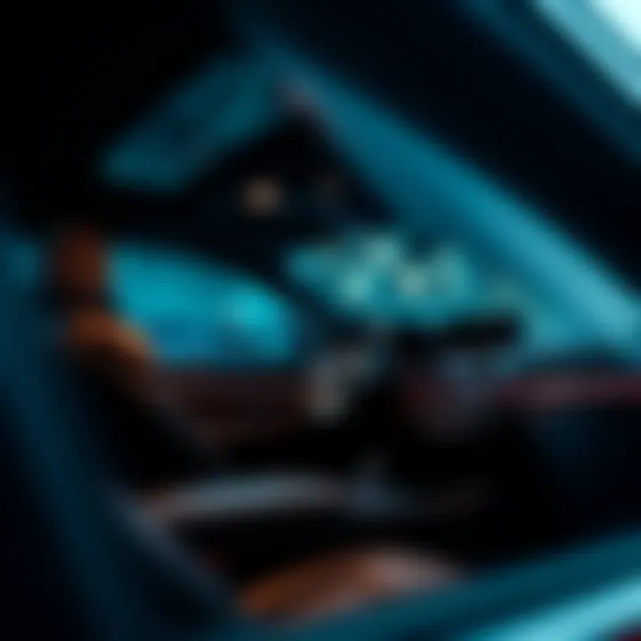 Luxury Interior of the BMW 740Li Interior shot highlighting luxury features and technology