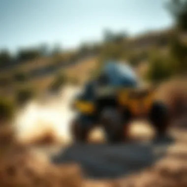 Can-Am Renegade XMR 1000R in Action on Challenging Terrain Can-Am Renegade XMR 1000R in action on a challenging trail