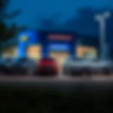 Exterior view of Chevy Buick GMC of Mount Vernon dealership showcasing a wide range of vehicles