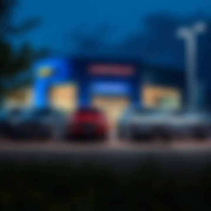 Exterior View of the Dealership Exterior view of Chevy Buick GMC of Mount Vernon dealership showcasing a wide range of vehicles