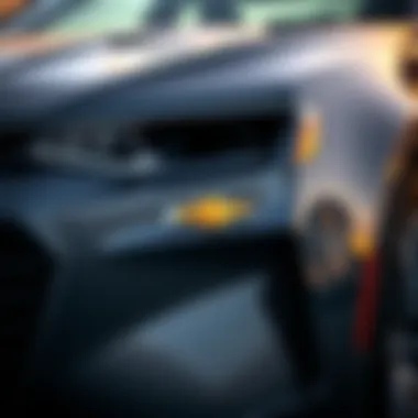 Sleek Chevy Model Design A close-up of a sleek Chevy model highlighting its modern design features