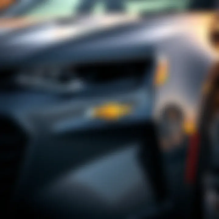 Sleek Chevy Model Design A close-up of a sleek Chevy model highlighting its modern design features