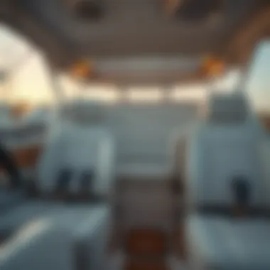 Pristine Boat Seats After Cleaning Well-maintained boat interior