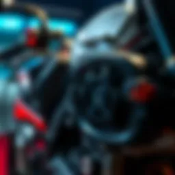 Close-up of a motorcycle speaker showcasing its design and build quality