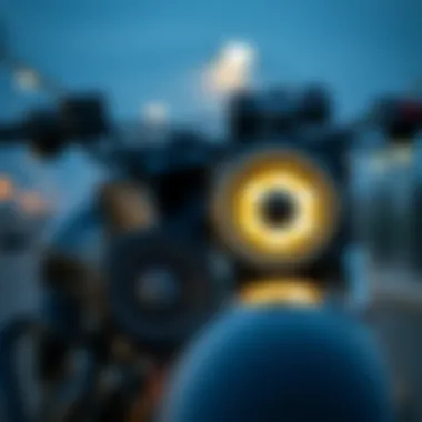 Various types of motorcycle radio speakers displayed side by side