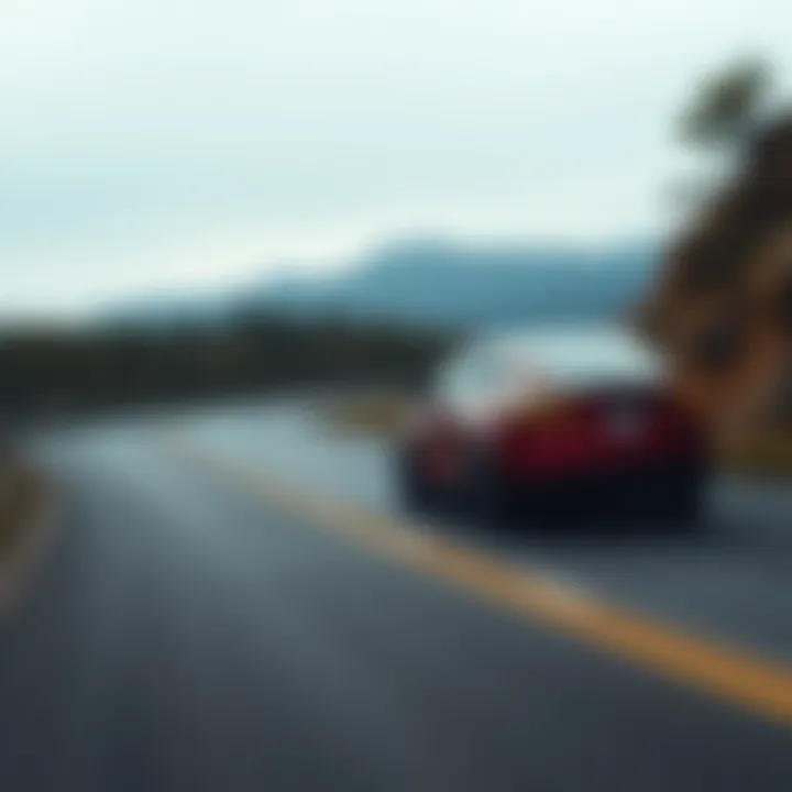 Performance Dynamics of the Tesla Model Y Dynamic performance shot of the Tesla Model Y in motion on a winding road