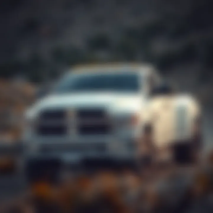 RAM 3500 V8 Diesel in a rugged outdoor setting