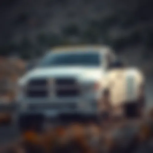 RAM 3500 V8 Diesel: Performance in Nature RAM 3500 V8 Diesel in a rugged outdoor setting