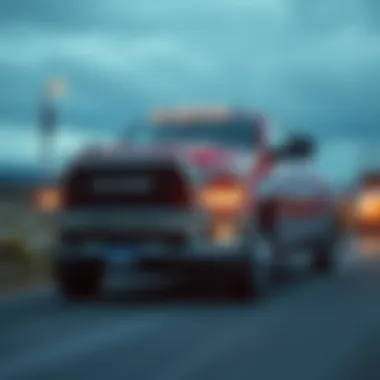 Towing capabilities of RAM 3500 V8 Diesel in action