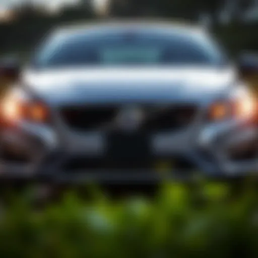 Front view of the 2012 Volvo S60 T6 R-Design showcasing its sleek grille and headlights