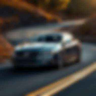 The 2012 Volvo S60 T6 R-Design in motion on a winding road, illustrating its performance capabilities