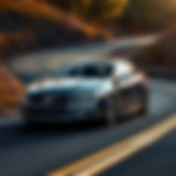 The 2012 Volvo S60 T6 R-Design in motion on a winding road, illustrating its performance capabilities