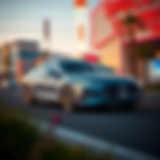 Hyundai Sonata Hybrid in a vibrant Las Vegas setting
