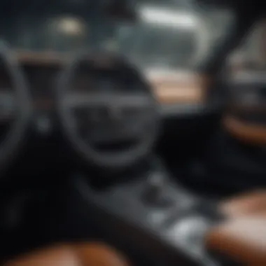 Detailed view of a car interior showcasing cleanliness and organization