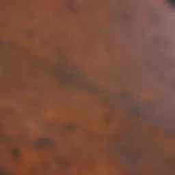 Close-up of surface rust on a car panel