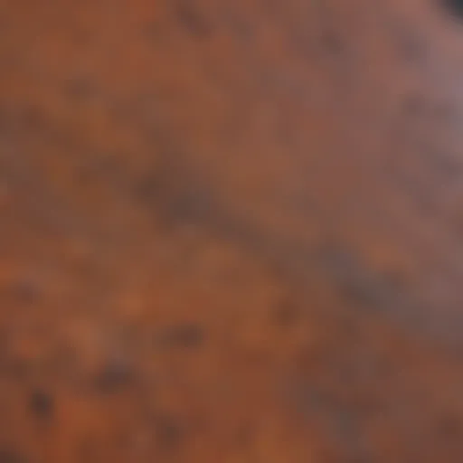 Close-up of surface rust on a car panel