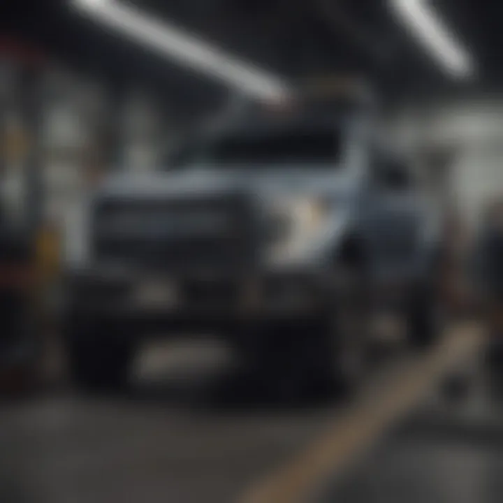 Ford vehicle undergoing routine maintenance