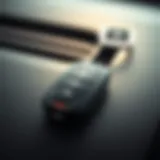 Close-up view of a key fob for a 2008 Dodge Grand Caravan