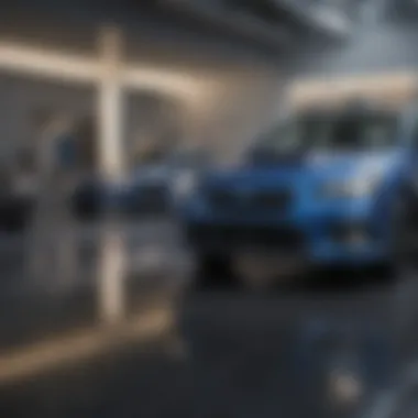 Subaru Showroom Models Showroom showcasing different Subaru models