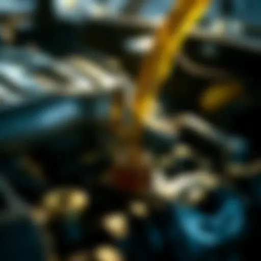 Synthetic Oil Performance High-quality synthetic oil in a modern engine