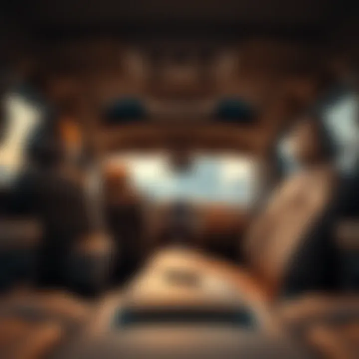 Interior view of a spacious four-door truck highlighting comfort features