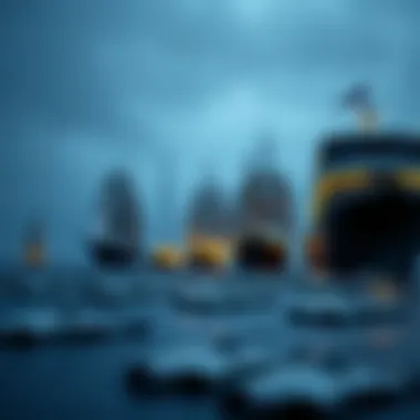 Historical timeline showing the evolution of ship design