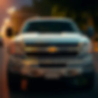 Front view of the 08 Chevy 2500HD showcasing its robust design