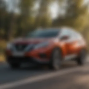 The 2017 Nissan Murano SV AWD in Action 2017 Nissan Murano SV AWD in action on a scenic road