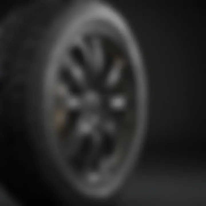 Tire sidewall with highlighted load capacity and speed ratings.