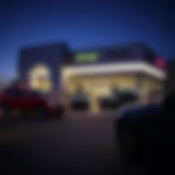 Exterior view of Central Valley Jeep Dodge Ram dealership showcasing vehicle lineup