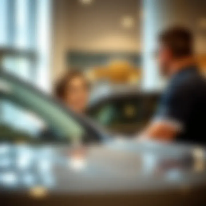 Customer Experience with Chevy Dealerships Customer engaging with a dealership representative about Chevy options