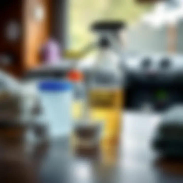 Homemade Cleaning Solutions Homemade cleaner ingredients on a table