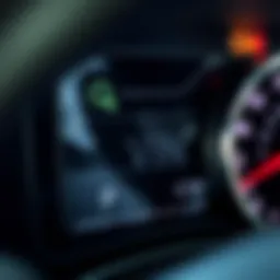 A close-up view of a Vehicle Identification Number on a car dashboard