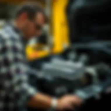 Mustang Engine Specifications Enthusiast examining Mustang engine specifications