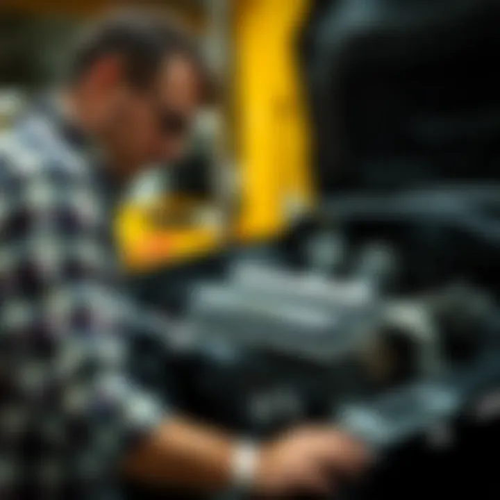 Mustang Engine Specifications Enthusiast examining Mustang engine specifications