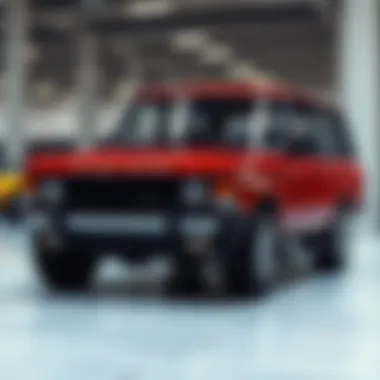 Classic Range Rover model showcasing luxury and performance