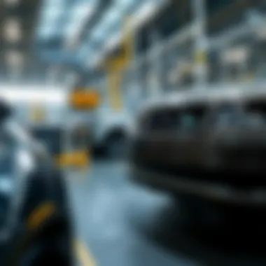 Range Rover manufacturing facility highlighting production elements