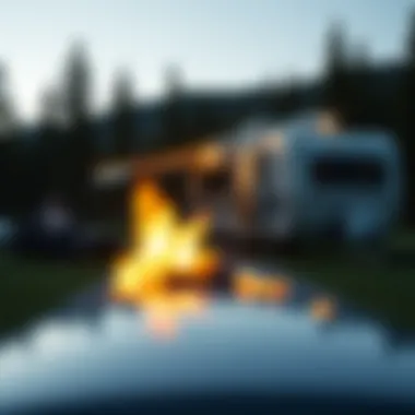 User Experience at a Campsite with the Keystone Hideout User feedback showcasing the 2022 Keystone Hideout in a serene campsite