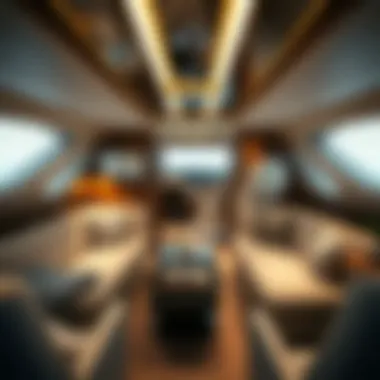 Luxurious Interior of the 470 Sundancer Interior layout of the 470 Sundancer highlighting luxurious amenities