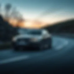 Audi A4 4WD dynamic performance on a winding road