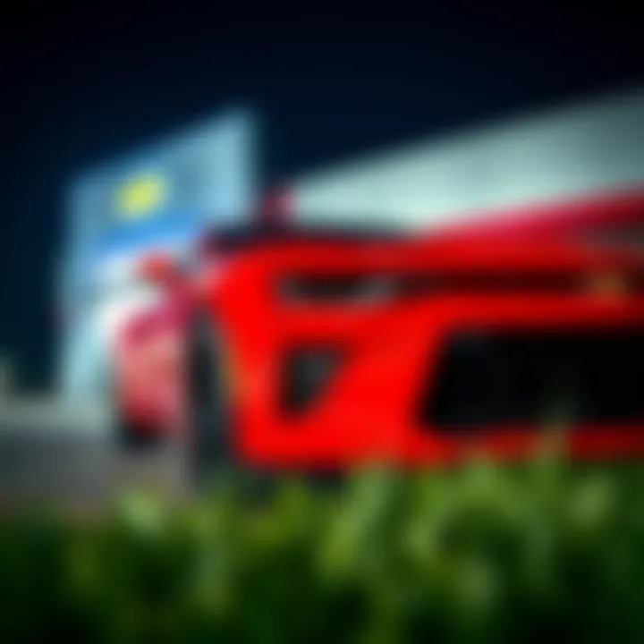 A striking Chevrolet Camaro parked in front of a local Hattiesburg dealership